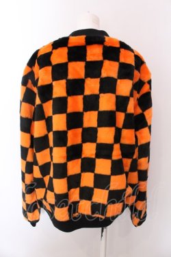 画像3: Candy Stripper / CHECKERED FLAG FUR BLOUSON ブルゾン  オレンジ×ブラック O-25-02-22-048-PU-CO-IG-OS