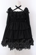 Vallee lys / Coquelicot dress ショート丈  ブラック O-25-02-24-039-EL-OP-OW-OS