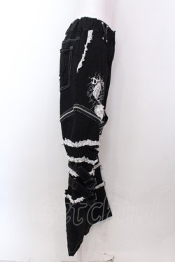 画像4: DimMoire / Deco Denim Pants　デニムパンツ M ブラック×ホワイト O-25-02-24-002-GO-PA-OW-OS