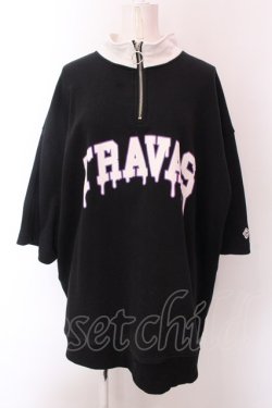 画像1: TRAVAS TOKYO / Logo half zip Tシャツ F ブラック O-25-02-24-017-PU-TO-YM-OS