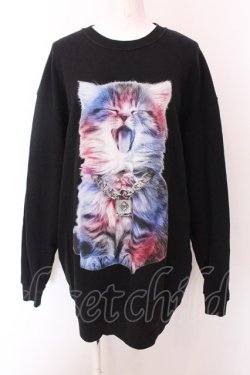 画像1: TRAVAS TOKYO / Glutton cat L/S　カットソー F ブラック O-25-02-24-018-PU-TO-YM-OS