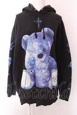 画像1: TRAVAS TOKYO / FURRY BEARプルオーバーパーカー F ブラック O-25-02-24-022-PU-TO-YM-OS