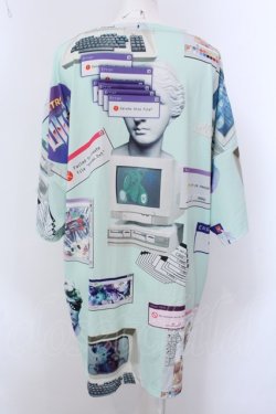 画像3: TRAVAS TOKYO / 昇華TEE（Vapor wave 総柄）Tシャツ F ライトグリーン O-25-02-25-037-PU-TO-OW-OS