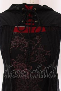 画像2: Ozz oneste / 胸開きメッシュレイヤードタンクトップ  ブラック×レッド O-25-02-25-013-OO-TO-OW-OS