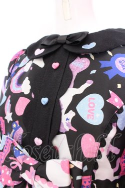 画像2: Angelic Pretty / Girly Stickerワンピース  クロ O-25-02-26-006-AP-OP-OW-OS