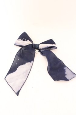 画像1: Angelic Pretty / Misty Skyリボンクリップ  ネイビー O-25-02-26-081-AP-AC-OW-OS