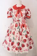 Angelic Pretty / Fresh Strawberry Dinerワンピース  シロ O-25-03-20-005-AP-OP-OW-OS