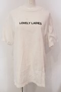 Melt the lady / LOVEY LADIES Tシャツ Fの シロ O-25-03-20-2017-PU-TS-IG-OS