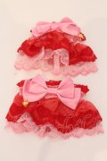 Angelic Pretty / ハートチャーム配色お袖とめ  アカ×濃ピンク O-25-03-20-023-AP-ZA-OW-OS