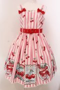 Angelic Pretty / Cherry Stampジャンパースカート  ピンク O-25-03-24-021-AP-OP-OW-OS