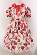 Angelic Pretty / Fresh Strawberry Dinerワンピース  シロ O-25-03-24-017-AP-OP-OW-OS