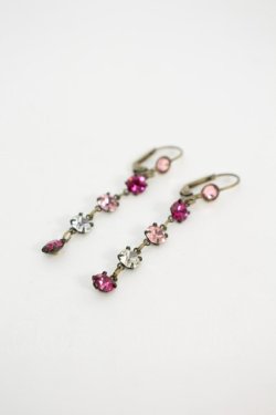 画像1: Michal Negrin / ACC4連ストーンピアス - ピンク S-24-05-20-008-LO-AC-SZ-ZS