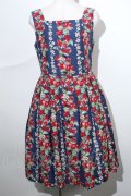 Jane Marple / Strawberry Topiaryドレス  ブルー S-24-05-23-077-JM-OP-AS-ZS