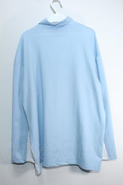 画像2: NieR Clothing / ハーフジップトップス  サックスｘ白 S-24-05-31-058-PU-TO-AS-ZI