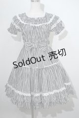 Angelic Pretty /チェルシーギンガムシャーリングワンピース  黒 S-24-06-02-064-AP-OP-UT-ZS