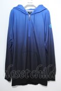 NieR Clothing / グラデーションパーカー  ブルー S-24-06-05-024-PU-TO-AS-ZS