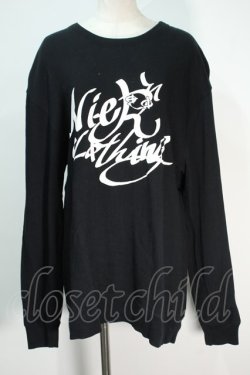 画像1: NieR Clothing / トップス.プリントトレーナー  黒 S-24-06-17-001-PU-TO-UT-ZS