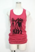 HYSTERIC GLAMOUR / KISS　タンクトッフ゜  ピンク S-24-06-22-012-PU-TO-AS-ZS