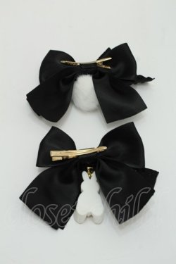 画像2: Amavel / HAT Fluffy Jewels Bunnyリボンクリップ  黒 S-24-07-04-030-CA-AC-UT-ZS