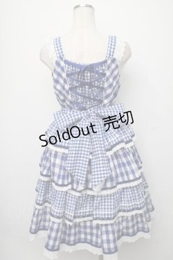 画像2: BABY,THE STARS SHINE BRIGHT / Milky Gingham Dollジャンパースカート  紺 S-24-07-23-083-BA-OP-AS-ZS