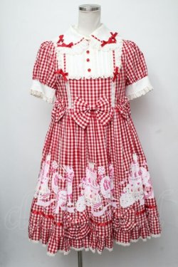 画像1: Angelic Pretty /パステルアラモードワンピース  赤 S-24-07-23-100-AP-OP-AS-ZS