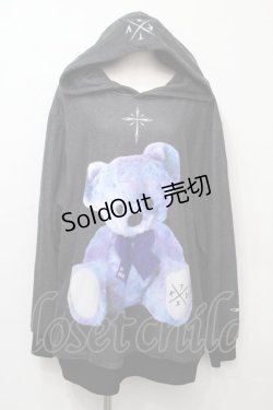 画像1: TRAVAS TOKYO / Furry bear Hoodie　パーカー  黒 S-24-07-23-2059-PU-TO-AS-ZS