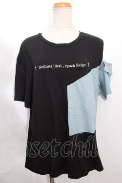 画像1: NieR Clothing / 切り替えプリントトップス   S-24-07-26-008-PU-BL-AS-ZY