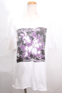 NieR Clothing / 和柄狐Tシャツ  白 S-24-07-26-002-PU-TO-AS-ZT245