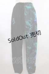 NieR Clothing / 転写プリントパンツ  黒 S-24-07-26-048-PU-PA-AS-ZY