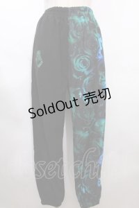 NieR Clothing / 転写プリントパンツ  黒 S-24-07-26-048-PU-PA-AS-ZY