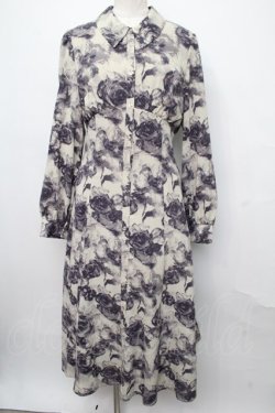 画像1: Maison de FLEUR Petite Robe / アンティーク調ローズワンピース  オフ S-24-07-31-036-EL-OP-AS-ZS