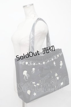 画像2: axes femme / アクアリウム刺繍トートバッグ  紺 S-24-08-03-023-AX-BG-AS-ZS