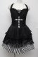 画像1: DARK IN LOVE / Gothic striped big cross prom dress ワンピース  黒ｘ白 S-24-08-20-065-PU-OP-AS-ZS (1)