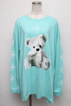 画像1: TRAVAS TOKYO / Furry bear　プリント ロングスリーブカットソー  ミント S-24-08-24-040-PU-TO-UT-ZS