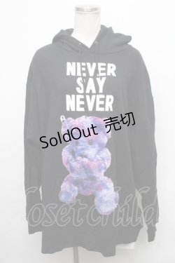 画像1: MILKBOY / NEVER SAY NEVER パーカー  黒 S-24-09-03-052-MB-TO-AS-ZS