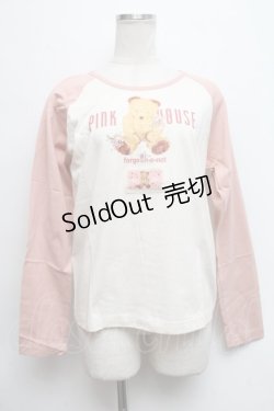 画像1: PINK HOUSE / クマプリントTシャツ  ピンク S-24-09-05-026-LO-TS-AS-ZS