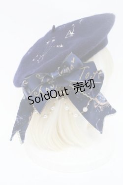 画像2: To Alice / プラネタリウム刺繍ベレー  紺 S-24-09-12-010-LO-AC-AS-ZS