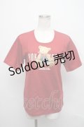 PINK HOUSE / クマプリントTシャツ  赤 S-24-09-14-020-LO-TS-AS-ZS