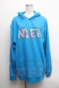 NieR Clothing / プリントパーカー  ブルー S-24-09-18-008-PU-TO-AS-ZS