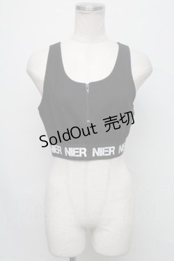 画像1: NieR Clothing / ブラトップ(カップ無し)  黒 S-24-09-19-011-PU-TO-AS-ZS