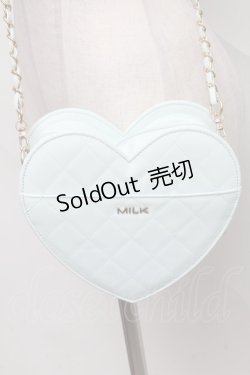 画像1: MILK / ハートキルトバッグ  サックス S-24-09-24-012-ML-BG-HR-ZS