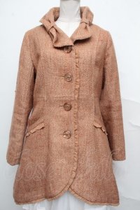 axes femme / COATバック編み上げコート  オレンジ S-24-09-26-044-AX-JA-HR-ZTC063