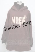 NieR Clothing / レイヤードデザインパーカー  ブラウン S-24-09-26-046-PU-TO-AS-ZS