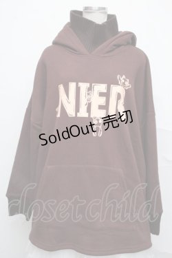 画像1: NieR Clothing / レイヤードデザインパーカー  ブラウン S-24-09-26-046-PU-TO-AS-ZS