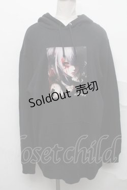 画像1: NieR Clothing / プリントプルオーバー  黒 S-24-10-01-054-PU-TO-HR-ZS