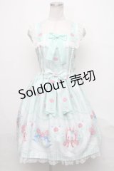 Angelic Pretty / Be My Valentineジャンパースカート  ミント S-24-10-05-064-AP-OP-AS-ZS