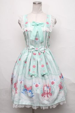 画像1: Angelic Pretty / Be My Valentineジャンパースカート  ミント S-24-10-05-064-AP-OP-AS-ZS