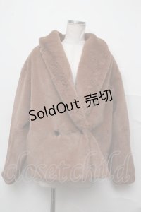 axes femme / COAT ファーコート  ブラウン S-24-10-07-043-AX-CO-UT-ZS