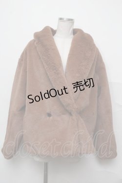 画像1: axes femme / COAT ファーコート  ブラウン S-24-10-07-043-AX-CO-UT-ZS