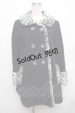 画像1: MILK / COAT レオパードファーコート  紺 S-24-10-09-038-ML-OP-UT-ZS